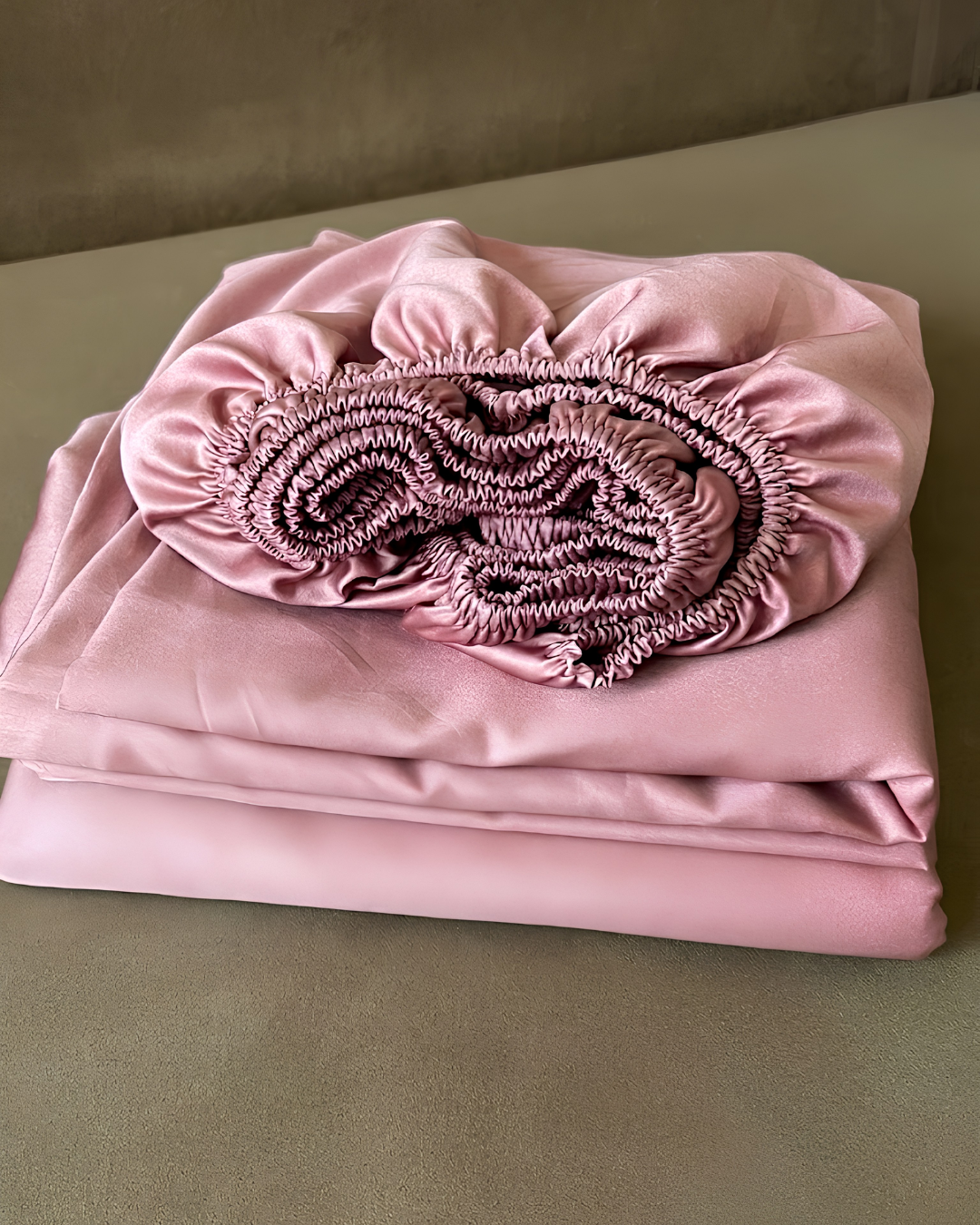 Drap-housse 1P +taie d’oreiller en satin+🎁