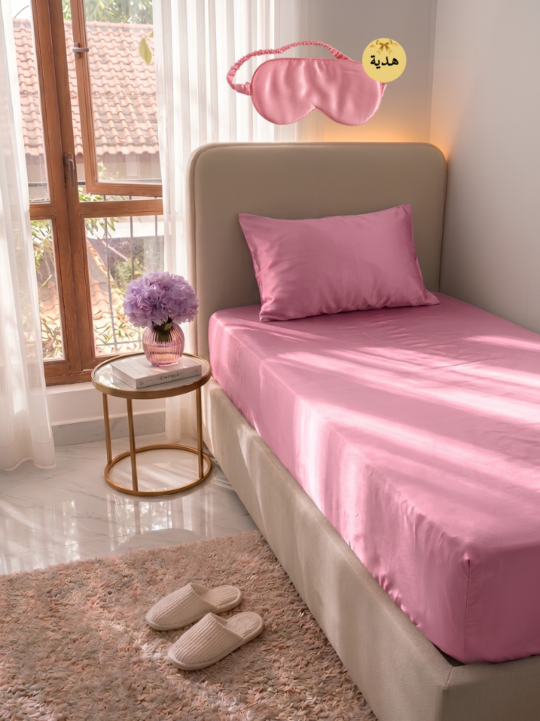 Drap-housse 1P +taie d’oreiller en satin+🎁